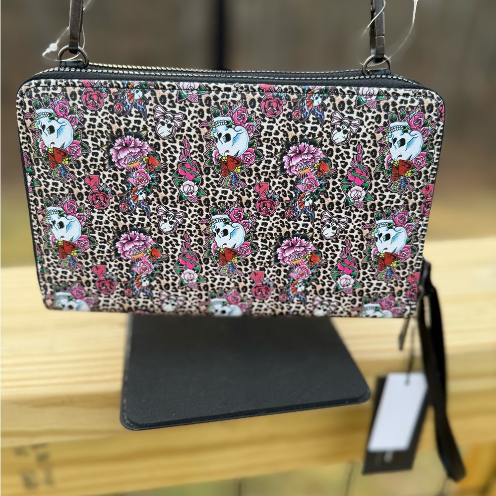 Ed Hardy Leopard Print Crossbody Bag/Wallet - Picture 8 of 8
